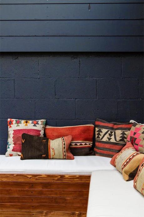 disfrutando de la terraza