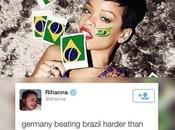 Rihanna: “Alemania está apaleando Brasil fuerte Chris apaleó