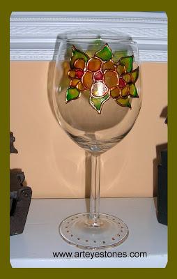 COPAS DE CRISTAL CON VITRALES