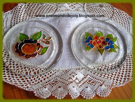 COPAS DE CRISTAL CON VITRALES