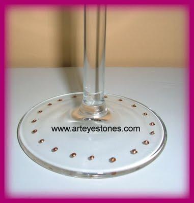 COPAS DE CRISTAL CON VITRALES