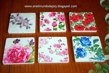 POSAVAVOS DECOUPAGE Y EL CAMBIO DE UN RELOJ!!