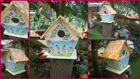 CASITA DE PAJAROS EN DECOUPAGE Y CON MULTICARGA!!