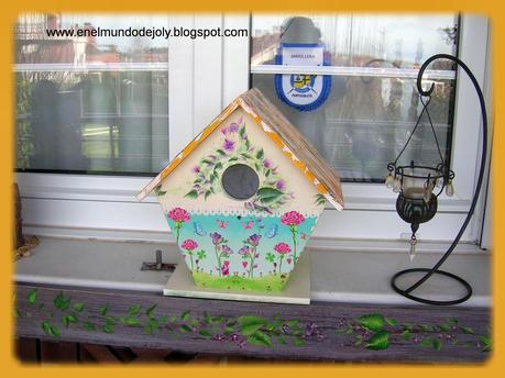 CASITA DE PAJAROS EN DECOUPAGE Y CON MULTICARGA!!