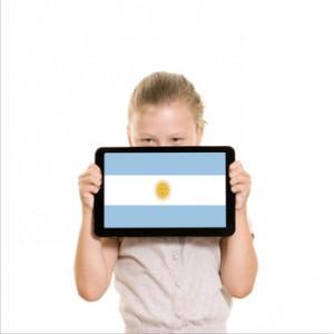 Girl holding tablet pc