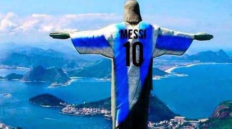 Messi en el Cristo Redentor