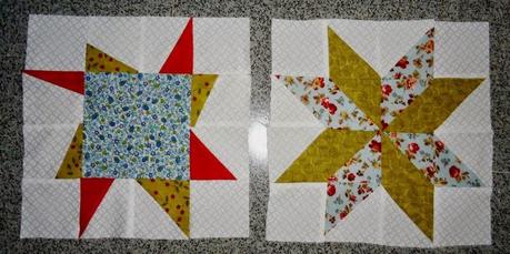 Classic Meets Moderrn:Star Flowers.Mod Star Block.