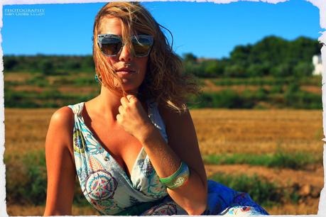 Vestido largo estampado