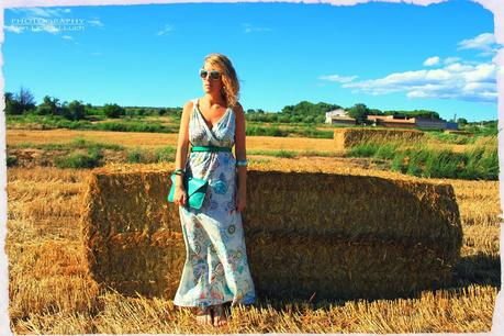 Vestido largo estampado