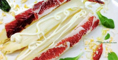 Ensalada de espárragos y jamón