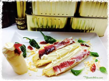 Ensalada de espárragos y jamón