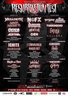 Cartel completo del Resurrection Fest 2014