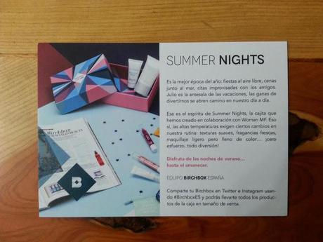 Birchbox julio 2014 - Summer Nights