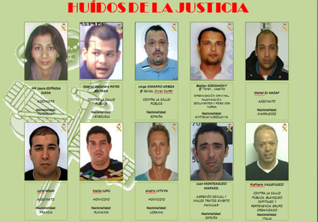 Los criminales más buscados por la Policía y por la Guardia Civil.