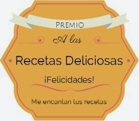 2º Premio a las Recetas Deliciosas 2º Premio a las Recetas Deliciosas