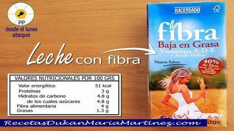 Leche dieta Dukan: leche desnatada rica en fibra