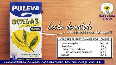 Leche dieta Dukan: leche desnatada Puleva Omega 3