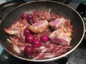 solomillo y3 Solomillo de Ibérico con cerezas y Oporto-Paso a paso