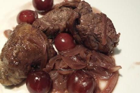 solomillo y4 Solomillo de Ibérico con cerezas y Oporto-Paso a paso