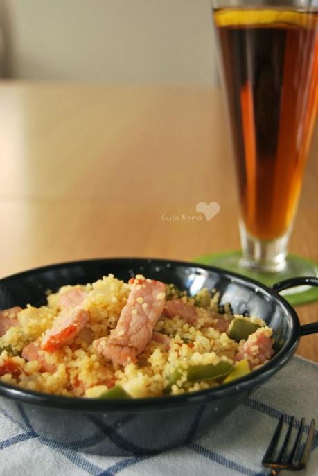 Couscous con verduritas y lomo