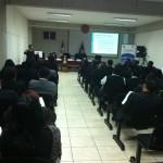 Los magistrados y personal jurisdiccional de la Corte Superior de Cañete participan de la conferencia del Dr. Robert del Aguila Vela en el curso de reforzamiento sobre la Nueva Ley Procesal del Trabajo organizado por dicho distrito judicial.