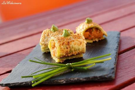 Falso maki de salmón con mostaza maille-4