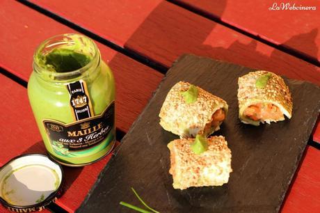 Falso maki de salmón con mostaza Maille_España