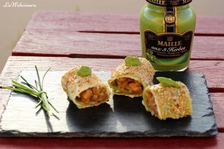 Falso maki de salmón con mostaza maille-7