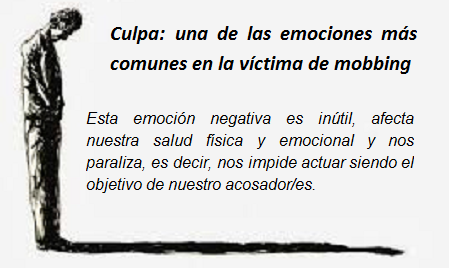 MobbingMadrid Culpa: una de las emociones más comunes en la víctima de mobbing