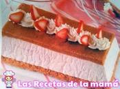 Receta Bizcocho helado fresas