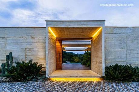 Residencia contemporánea de concreto en Colombia