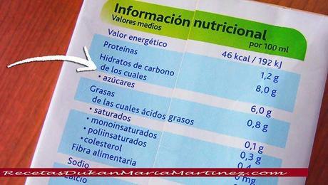 Leche Dukan Ataque: leche de soja, leche de almendra