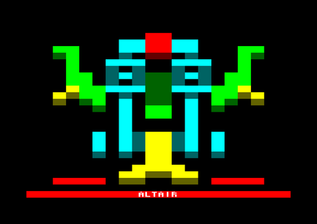 La versión para CPC de la recreativa española Altair en desarrollo