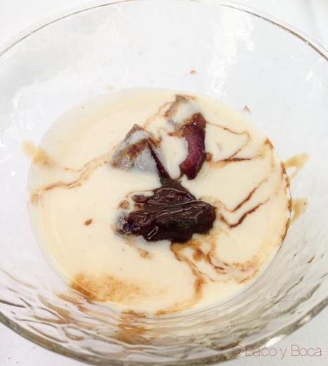 PERA AL DEFRITUM CON MANJAR BLANCO en Llagut Taverna Marinera Tarragona amigastronomikas viaje a tarraco