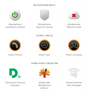 Aplicaciones en Blackphone