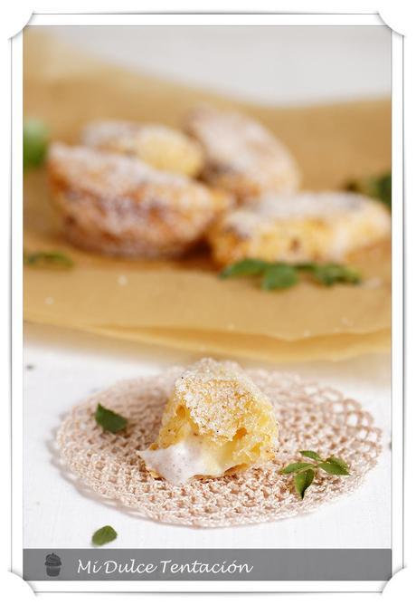 Helado Frigo Yogoo Frito en Hojaldre y Tierra de Bizcocho con Frigo Yogoo