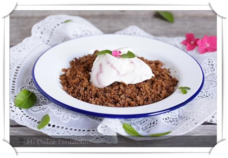 Helado Frigo Yogoo Frito en Hojaldre y Tierra de Bizcocho con Frigo Yogoo