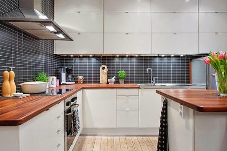 ESPACIOSO APARTAMENTO NORDICO EN BLANCO Y NEGRO.