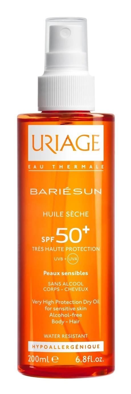 Aceite seco Bariesun de Uriage, para cuerpo y pelo.