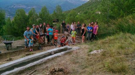 Voluntariado en Yeste II: arreglando un cuerpo de agua para salamandras