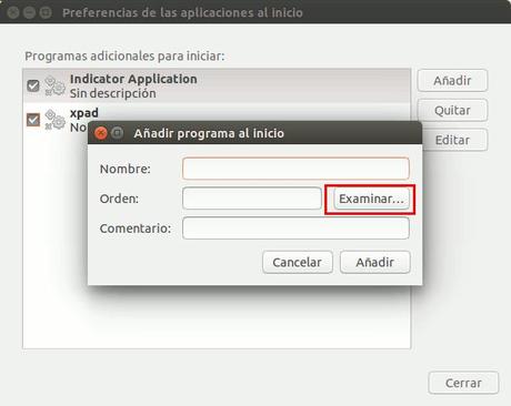 Preferencias de aplicaciones al inicio de Ubuntu