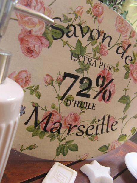 Ovalo grande con decoupage y stencils