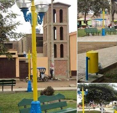 En Nuevo Imperial: PINTAN PLAZUELA DE PUEBLO NUEVO DE CONTA CON COLORES DE” LA FAMILIA”…