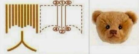 Cómo coser la carita de un osito