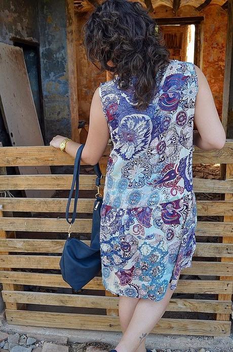vestido ligero, mango, estampado, moda, blog de moda, mi vestido azul, blogger castellóm, fashion blogger, estilo, look