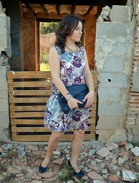 vestido ligero, mango, estampado, moda, blog de moda, mi vestido azul, blogger castellóm, fashion blogger, estilo, look