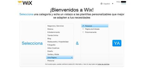 como crear una pagina web gratis en wix 3 paso