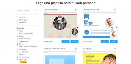 como crear una pagina web gratis en wix 4 paso