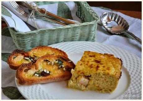 Pastel de Hinojo, Calabacín y Salmón