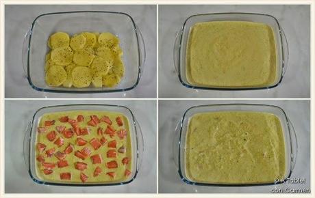 Pastel de Hinojo, Calabacín y Salmón